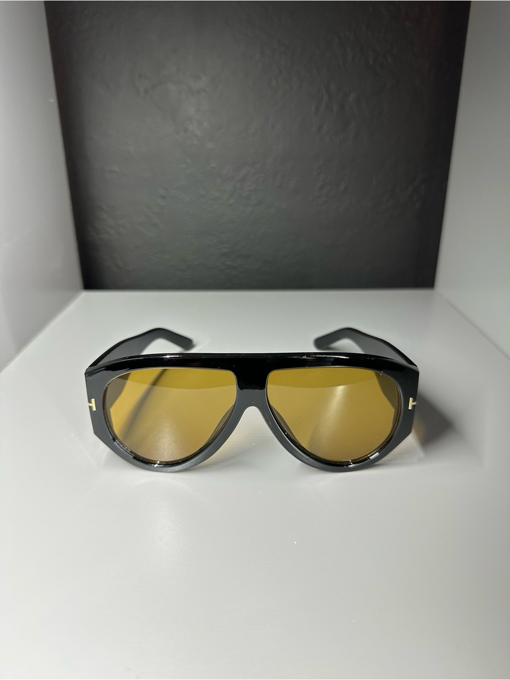 Black Sunglasses with Amber Lenses - Men Accessories